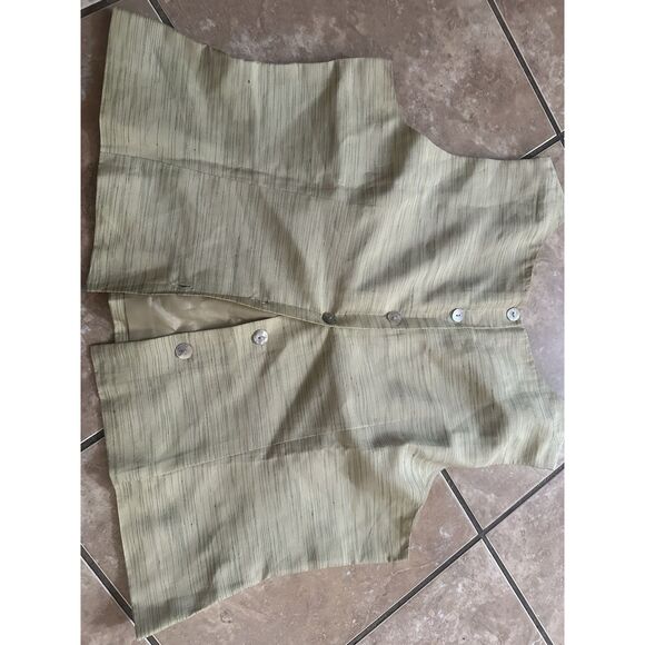 Rena Rowan 16 Vintage Silk Back Button Blouse Top Like Green - Picture 3 of 5